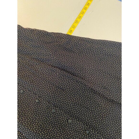 Dana Buchman Midi Dress Black White Dots Short Sleeve Collared Buttons up Silk - Picture 8 of 10